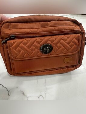 Lug Switch RFID Convertible Crossbody Wallet Clutch - Copper Brown